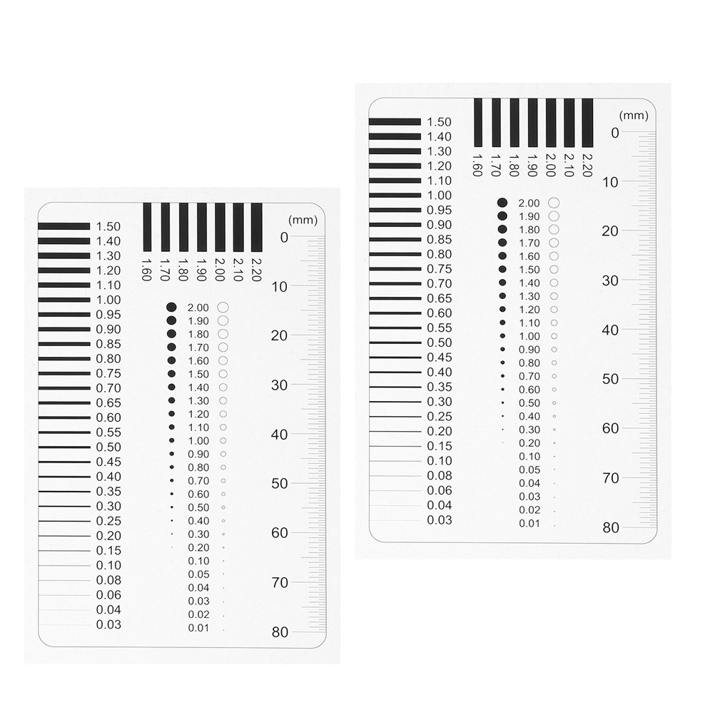 Woodworking Qc - 2Pcs Precision Transparent Film Ruler Set