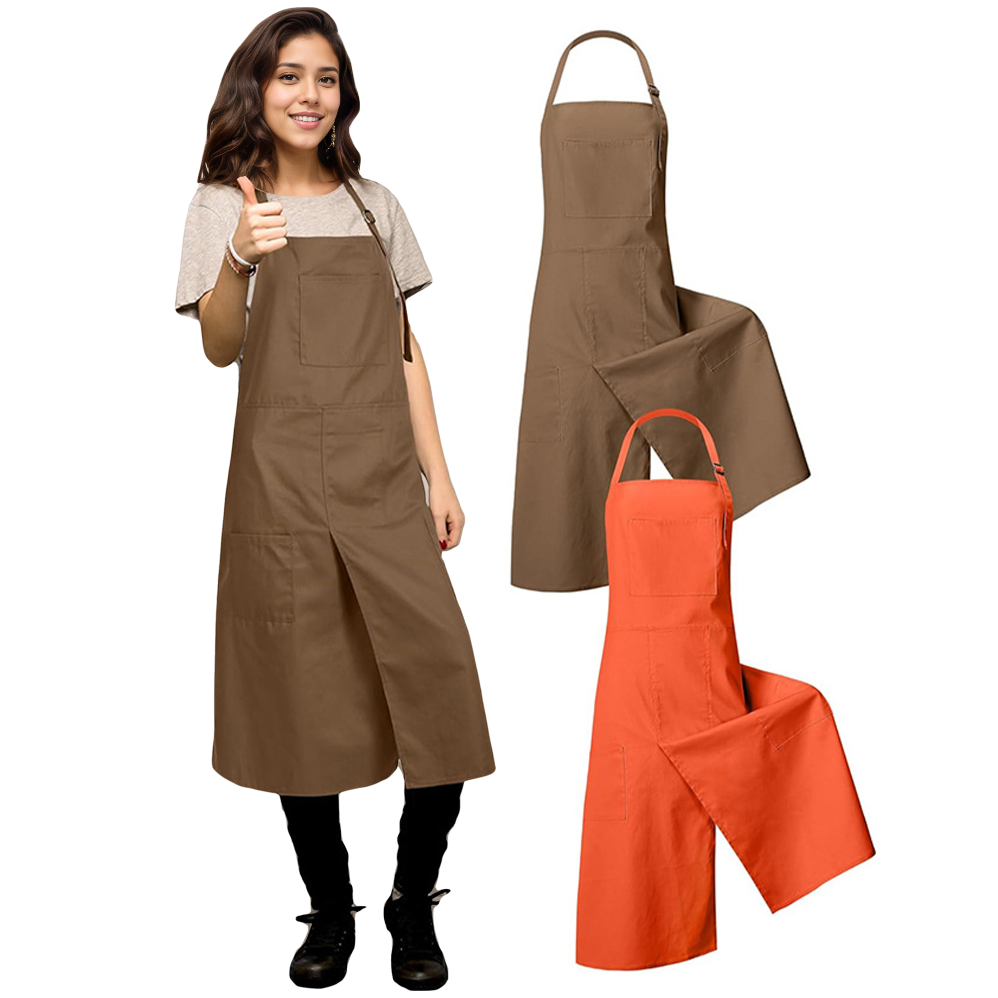 Woodworking Overalls - Split Leg Pottery Apron with Pocket