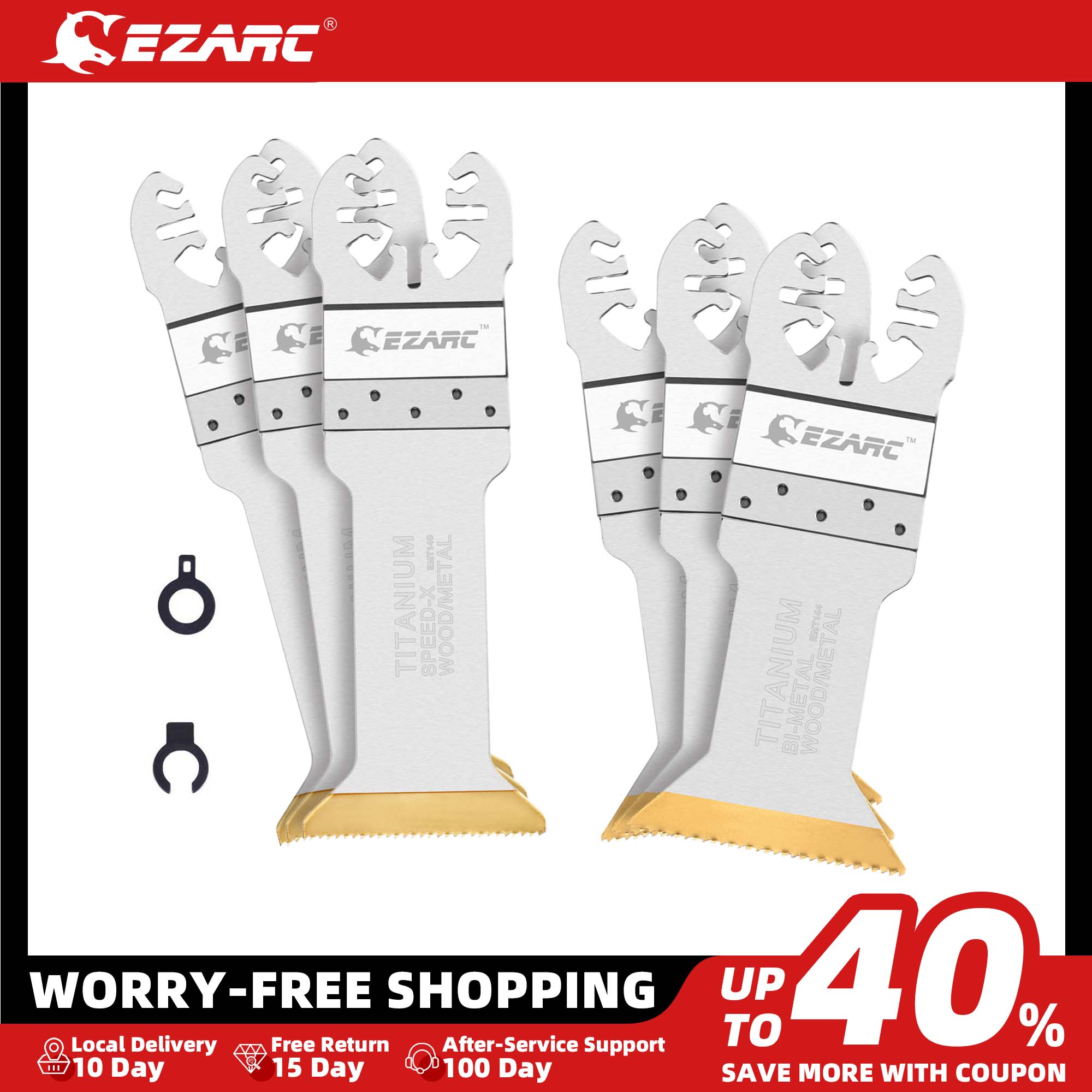 Spoke Shave Round - EZARC 6pcs Titanium Oscillating Multitool Saw