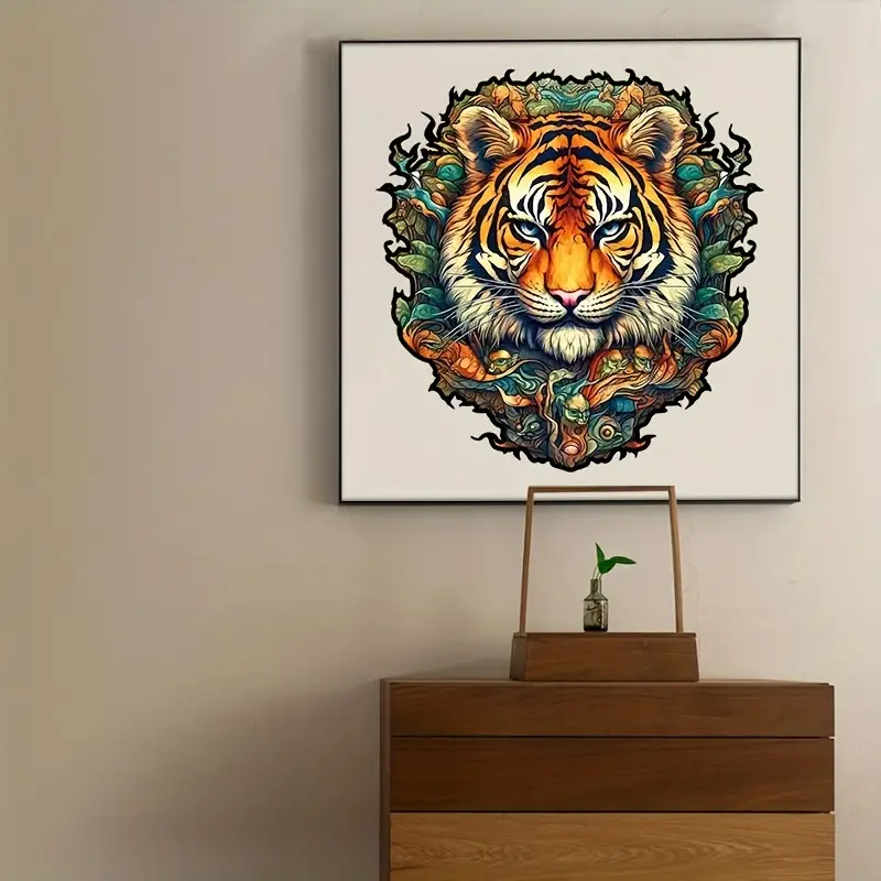 Tiger Wooden Jigsaw Puzzle, Un - Woodworking Jigsaw avaliação e preço