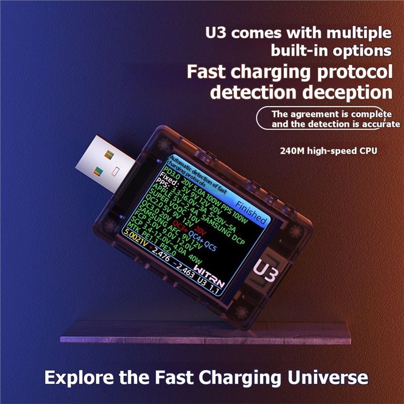 AB41-USB Tester U3 3.1 PD Deco - Woodworking Qc avaliação e preço