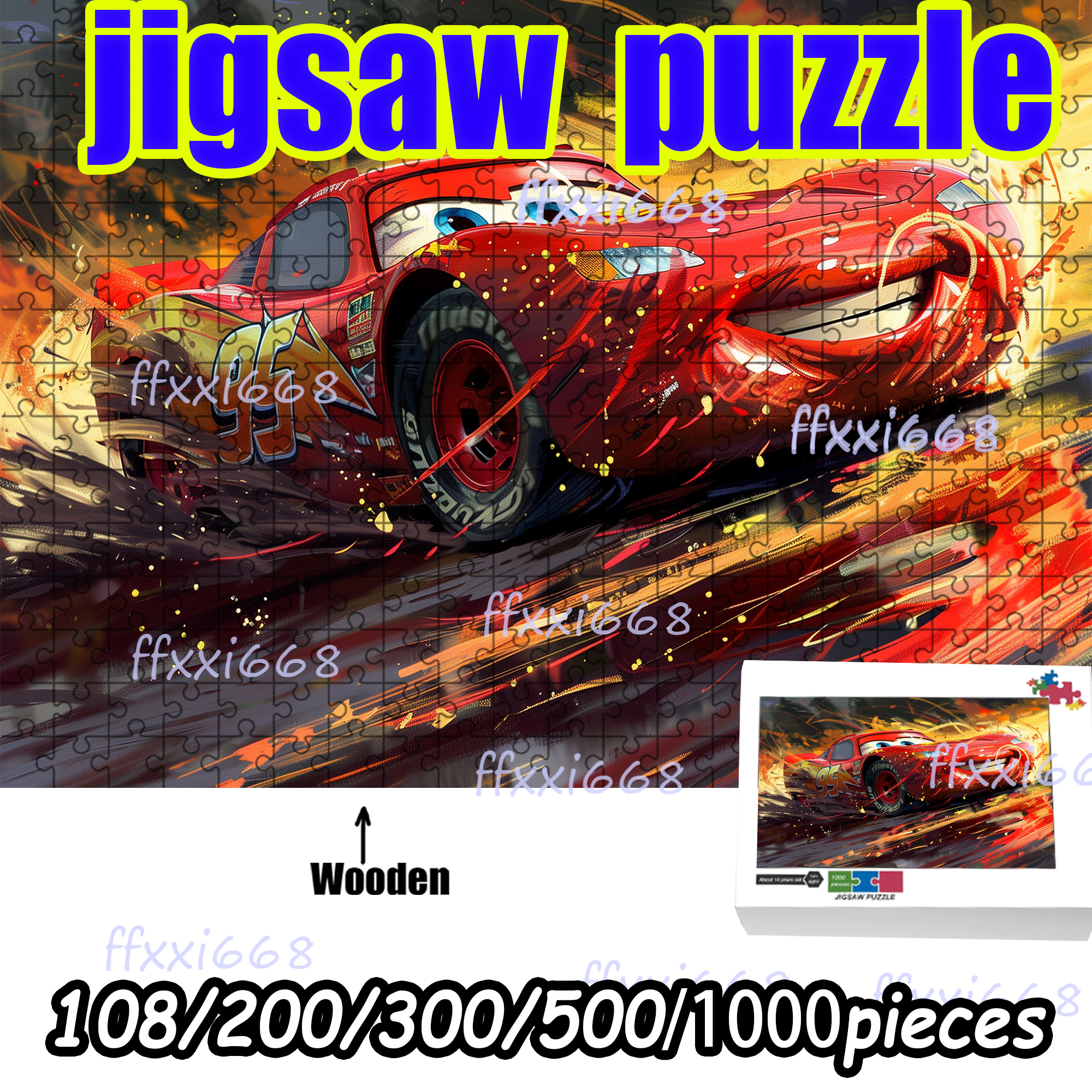 Disney Cars Red Lightning McQu - Woodworking Jigsaw avaliação e preço