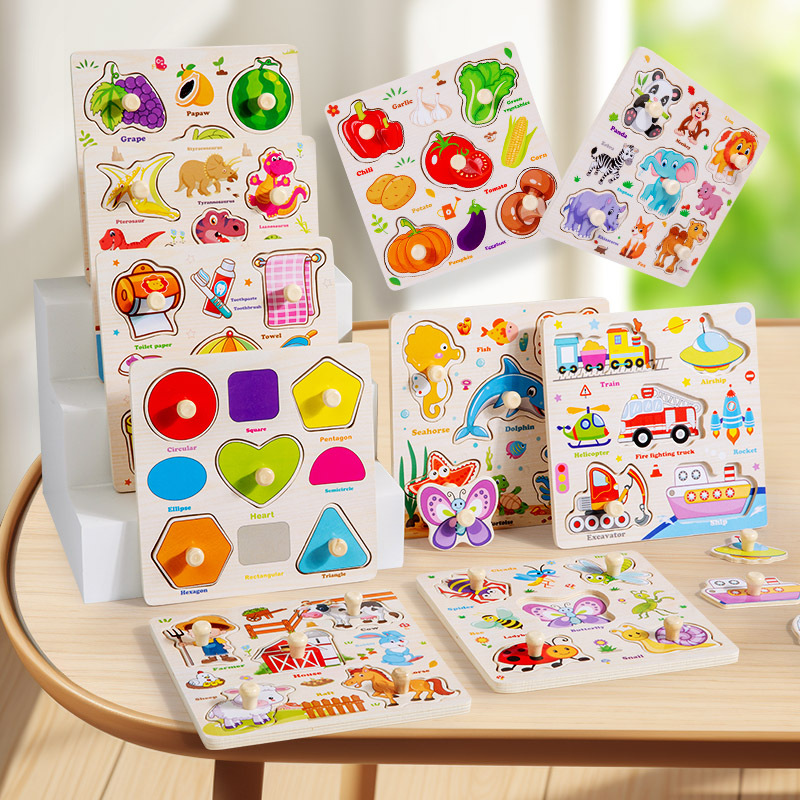Montessori Wooden Puzzles Toys - Woodworking Jigsaw avaliação e preço