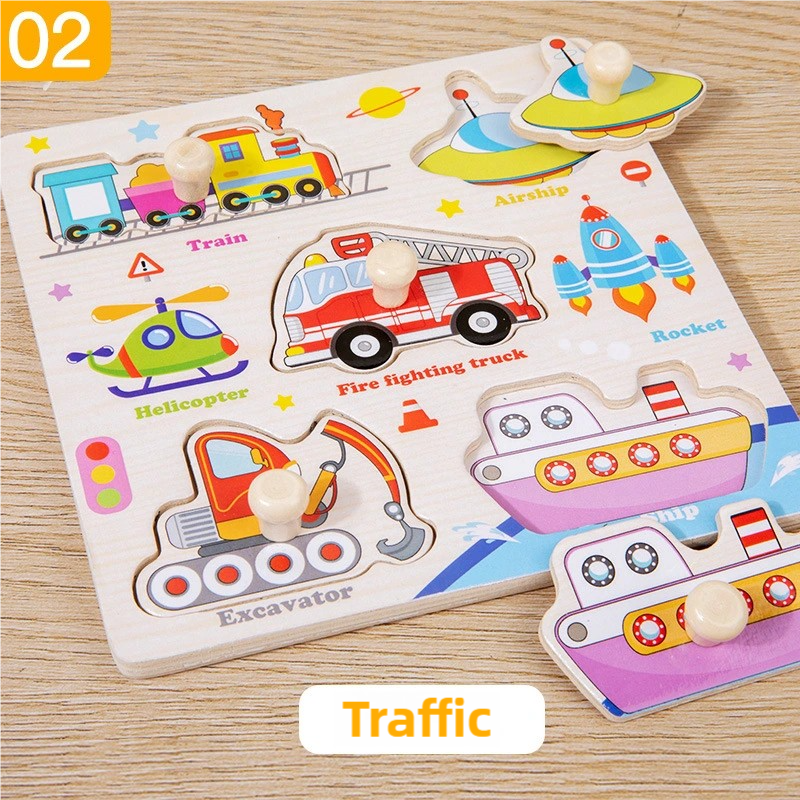 Montessori Wooden Puzzles Toys - Woodworking Jigsaw avaliação e preço