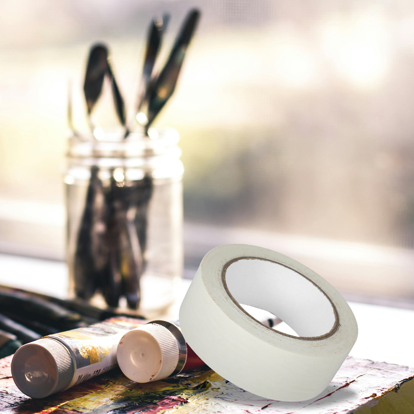1 Roll 50 Meter White Masking  - Woodworking Projects Art avaliação e preço