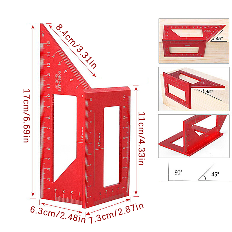 Multifunctional Angle Ruler 45 - Woodworking Classes avaliação e preço