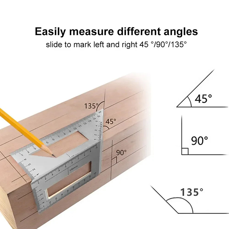 Multifunctional Angle Ruler 45 - Woodworking Classes avaliação e preço