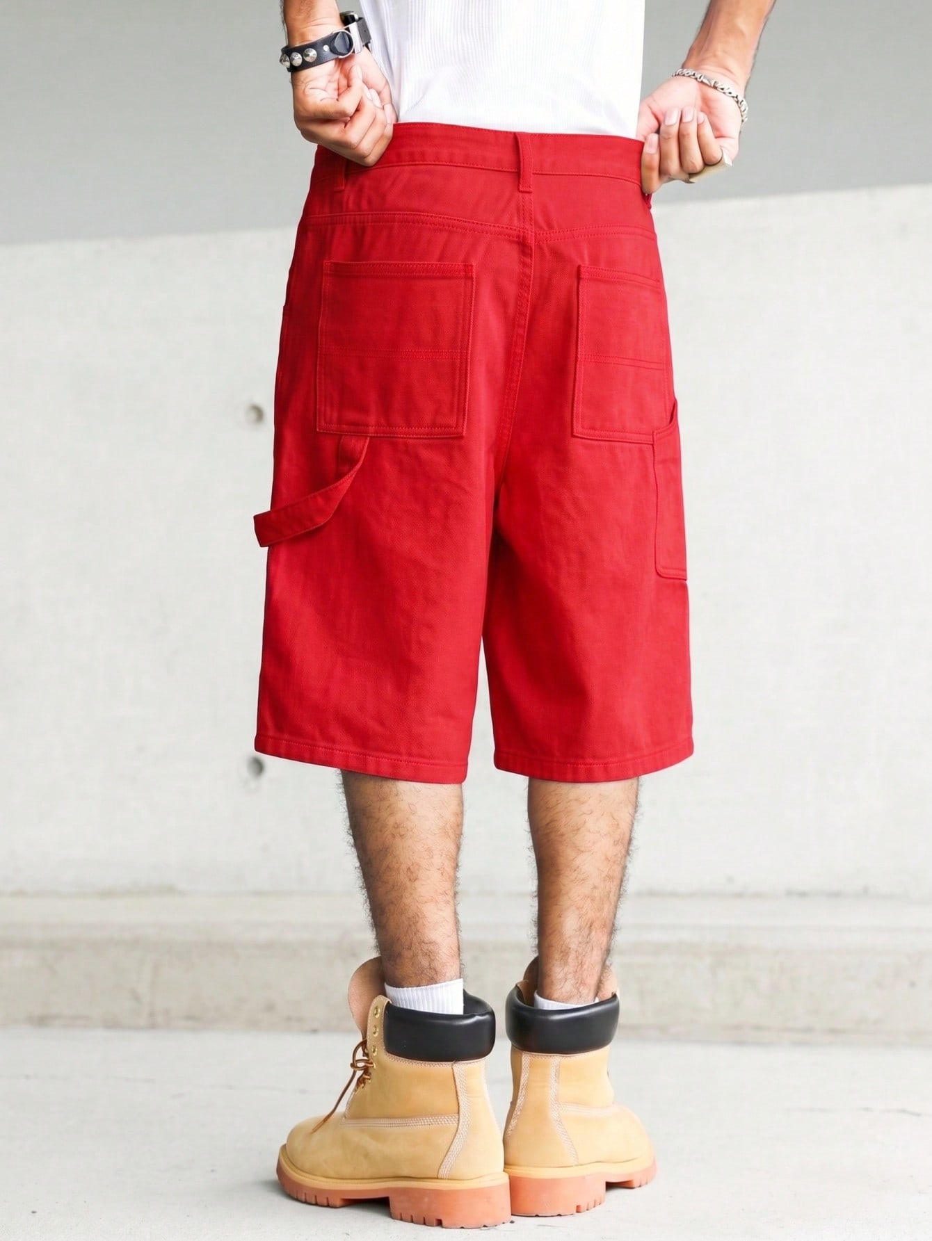 Men's solid bright red carpent - Woodworking Overalls avaliação e preço