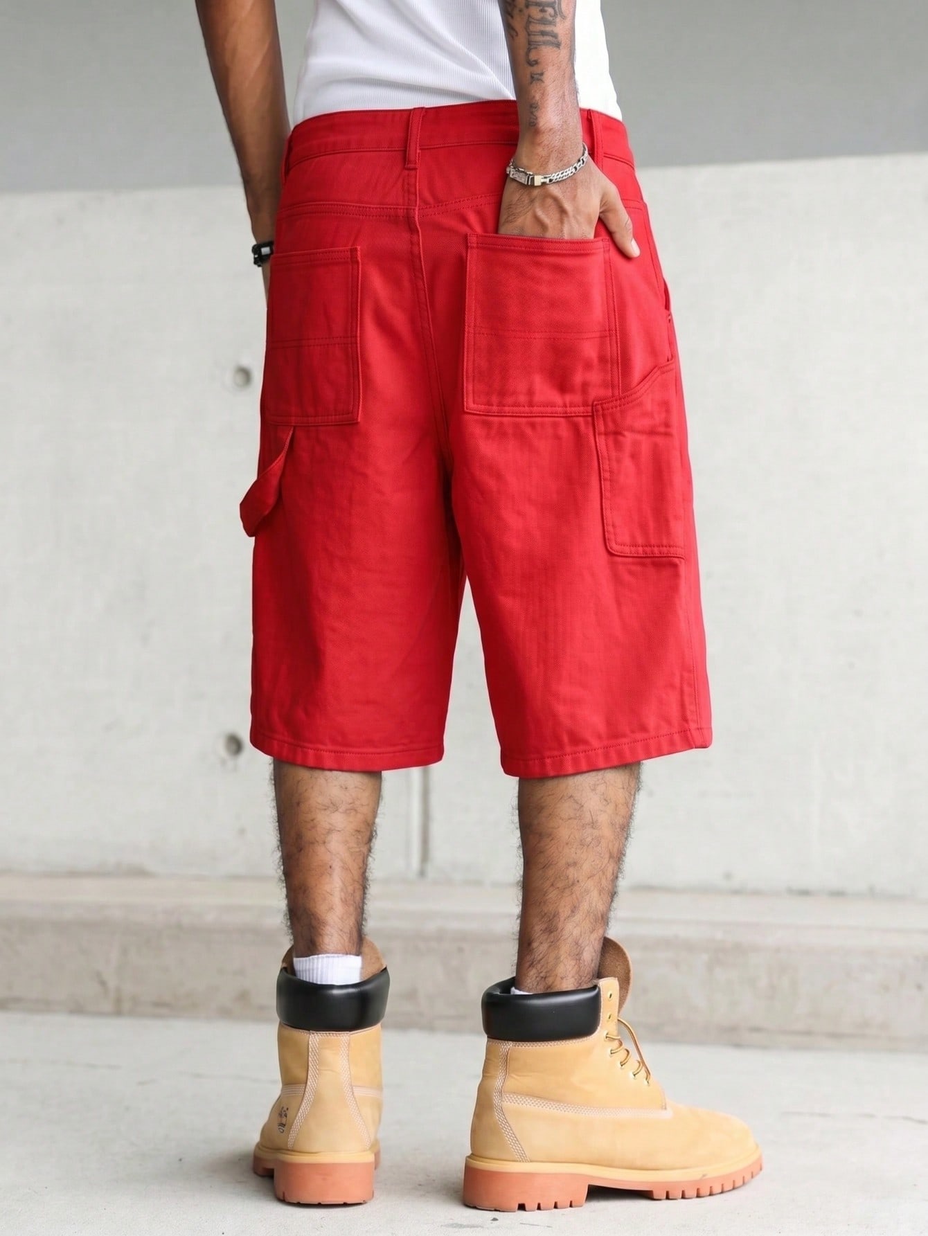 Men's solid bright red carpent - Woodworking Overalls avaliação e preço