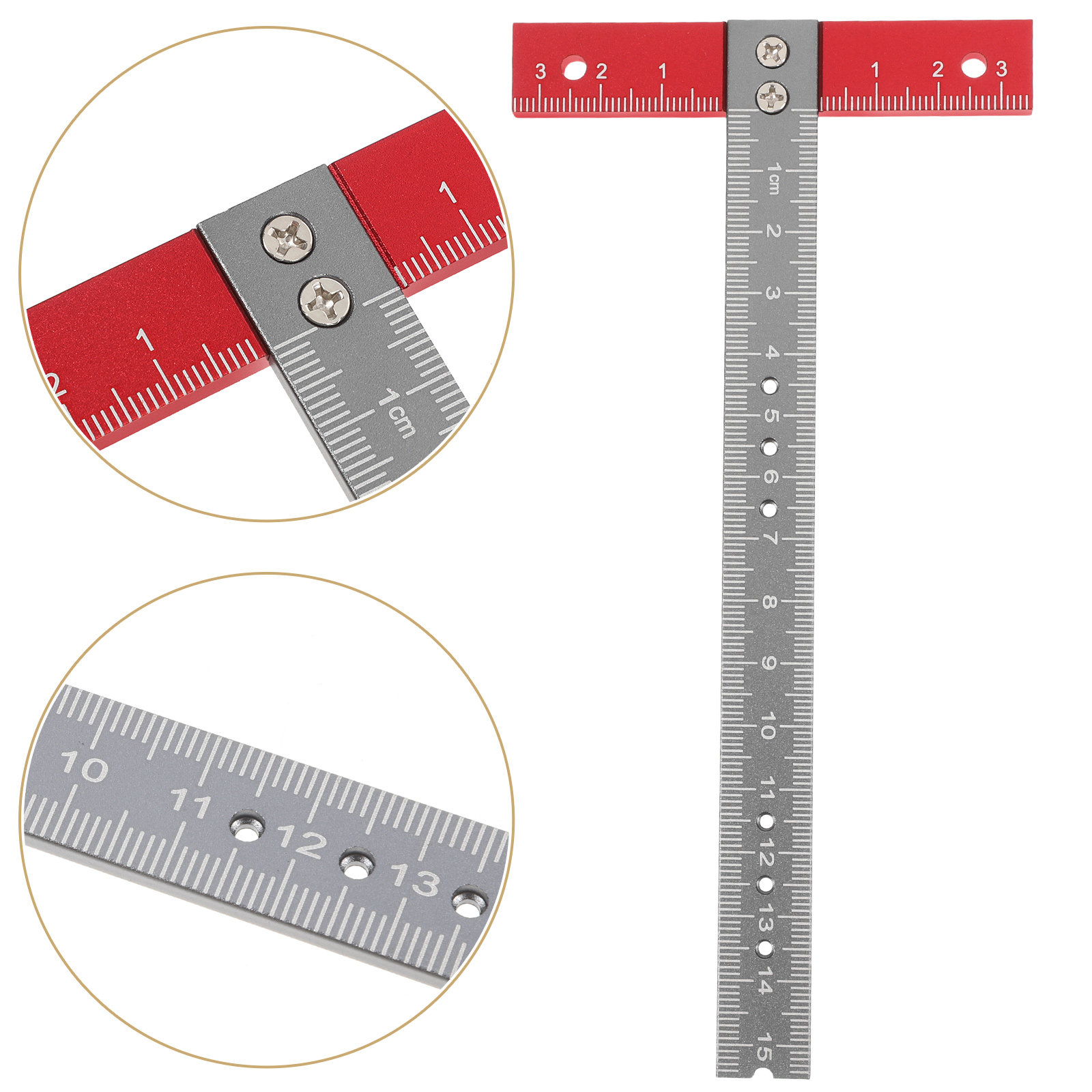 T Ruler Aluminum Alloy Precise - Woodworking Classes avaliação e preço