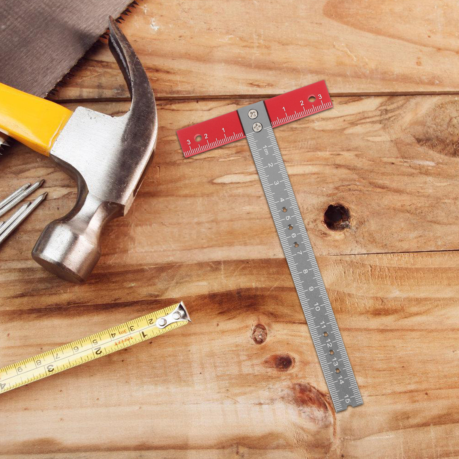 T Ruler Aluminum Alloy Precise - Woodworking Classes avaliação e preço