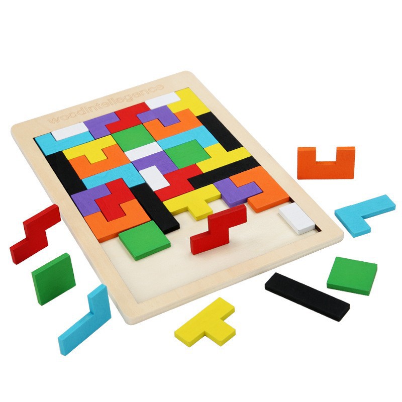 New 1 Set Wooden Blocks Puzzle - Woodworking Jigsaw avaliação e preço