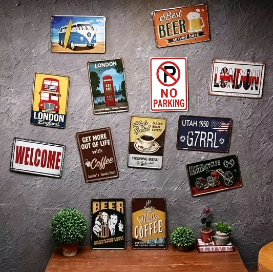 2D Flat, Funny Hammer Tin Sign - Woodworking Quotes avaliação e preço