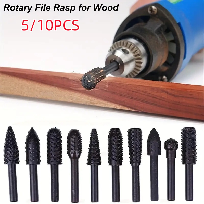 5PCS/10PCS 6mm Shank Rotary Bu - Woodworking Files And Rasps avaliação e preço