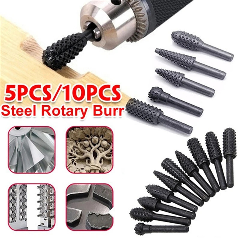 5PCS/10PCS 6mm Shank Rotary Bu - Woodworking Files And Rasps avaliação e preço