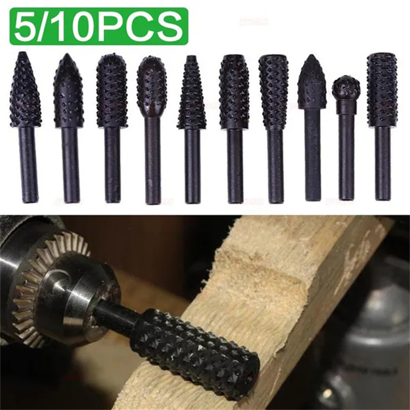 5PCS/10PCS 6mm Shank Rotary Bu - Woodworking Files And Rasps avaliação e preço