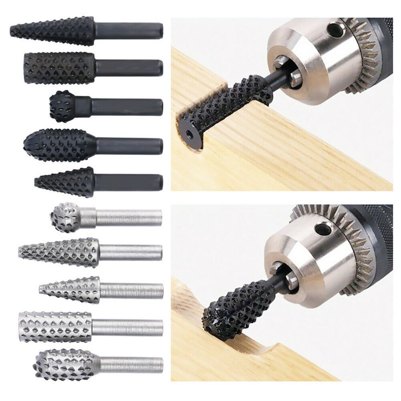 5PCS/10PCS 6mm Shank Rotary Bu - Woodworking Files And Rasps avaliação e preço
