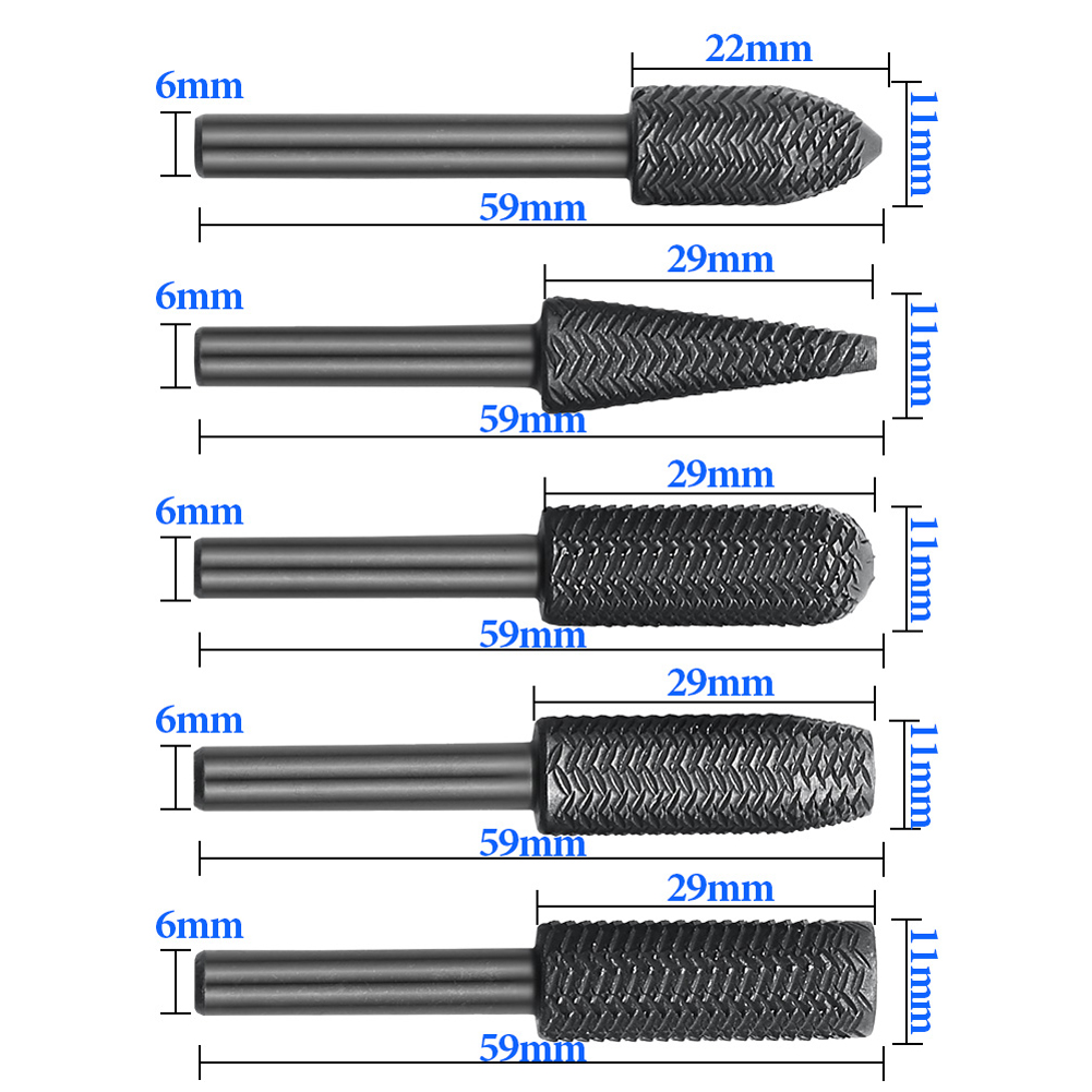 5Pcs Double Cut Rotary Rasp Fi - Woodworking Files And Rasps avaliação e preço