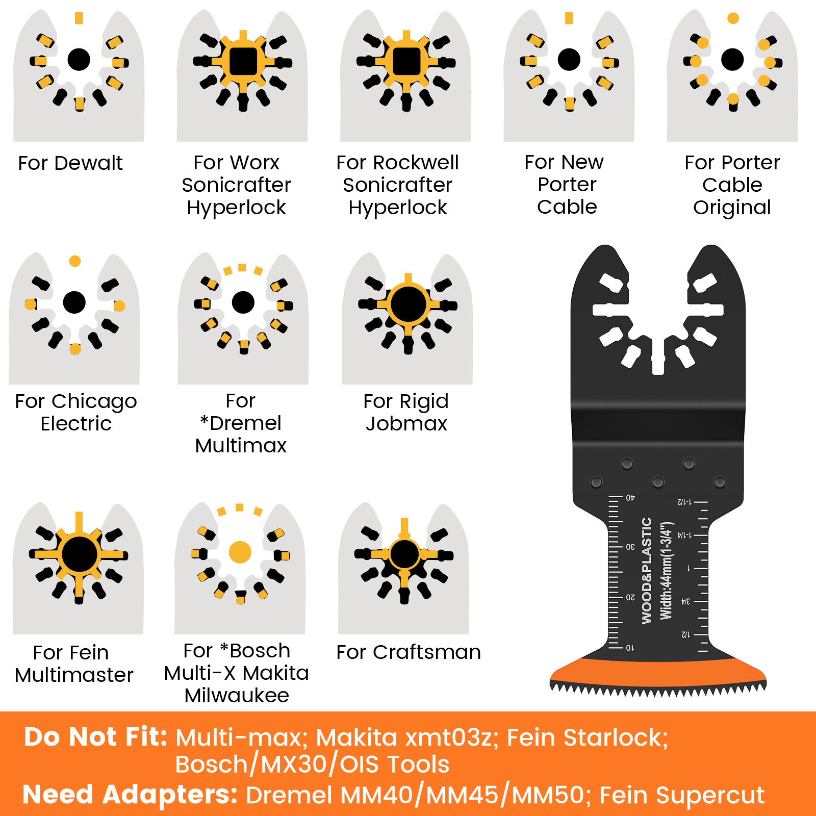 10/50Pcs Oscillating Saw Blade - Spoke Shave Round avaliação e preço