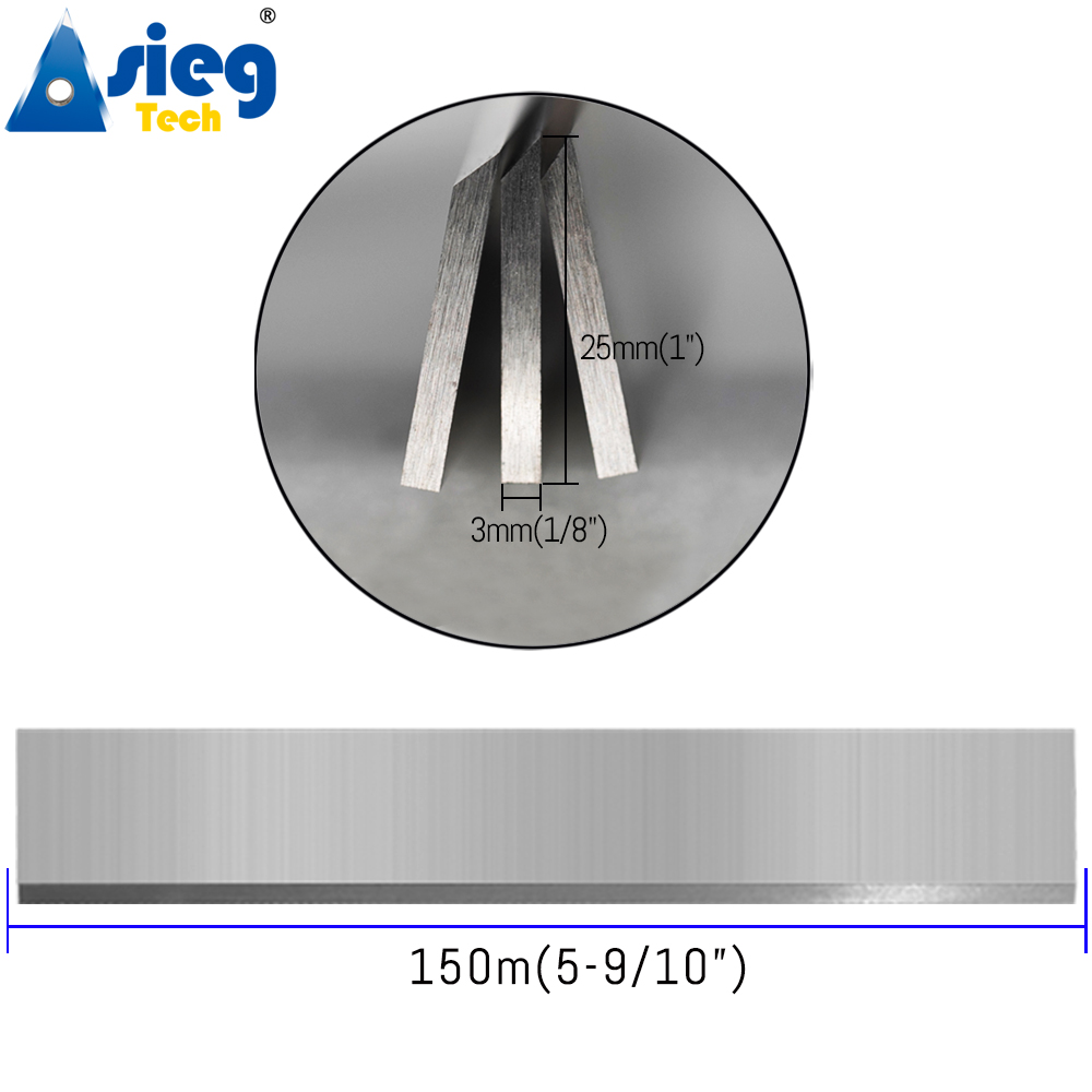 150×25×3mm HSS 3pcs planer bla - Woodworking Jointer avaliação e preço