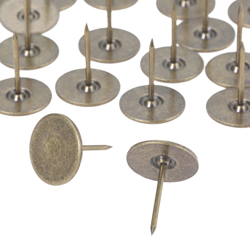 Chrome bronze flat head nails, - Woodworking Projects Art avaliação e preço