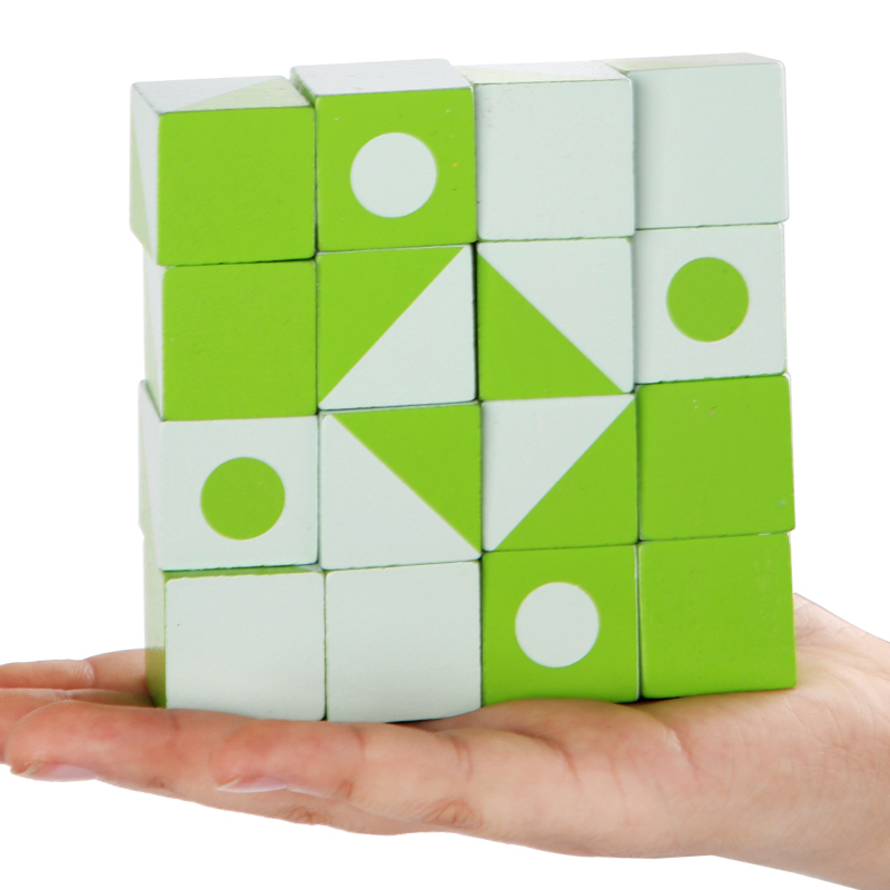 Wooden 3D Puzzles Game Geometr - Woodworking Jigsaw avaliação e preço