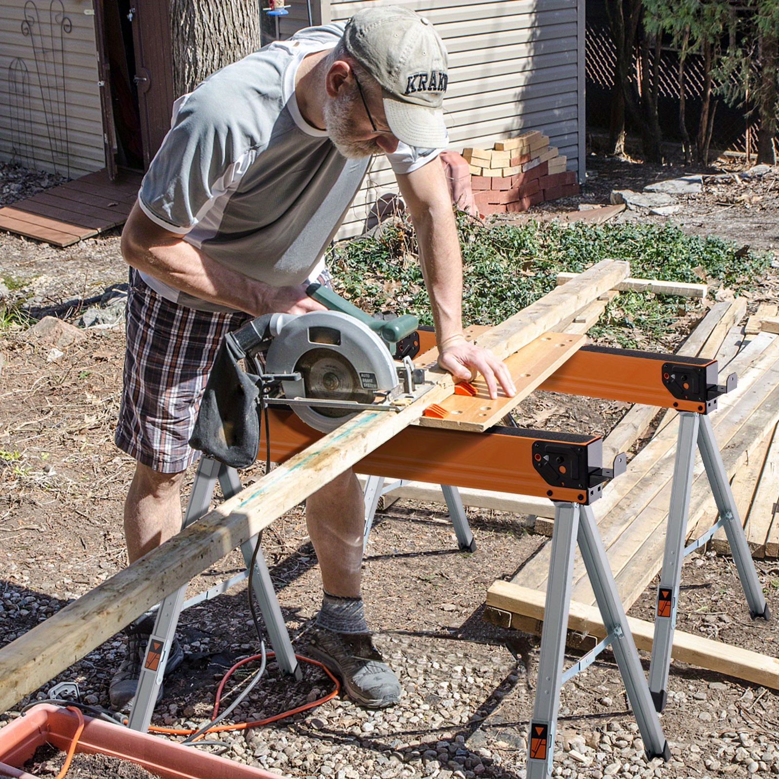 Portable Folding Sawhorses – 2 - Woodworking Projects Art avaliação e preço