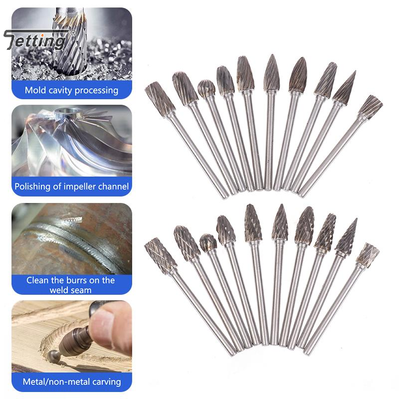 10Pcs Tungsten Carbide Burr Ki - Woodworking Files And Rasps avaliação e preço