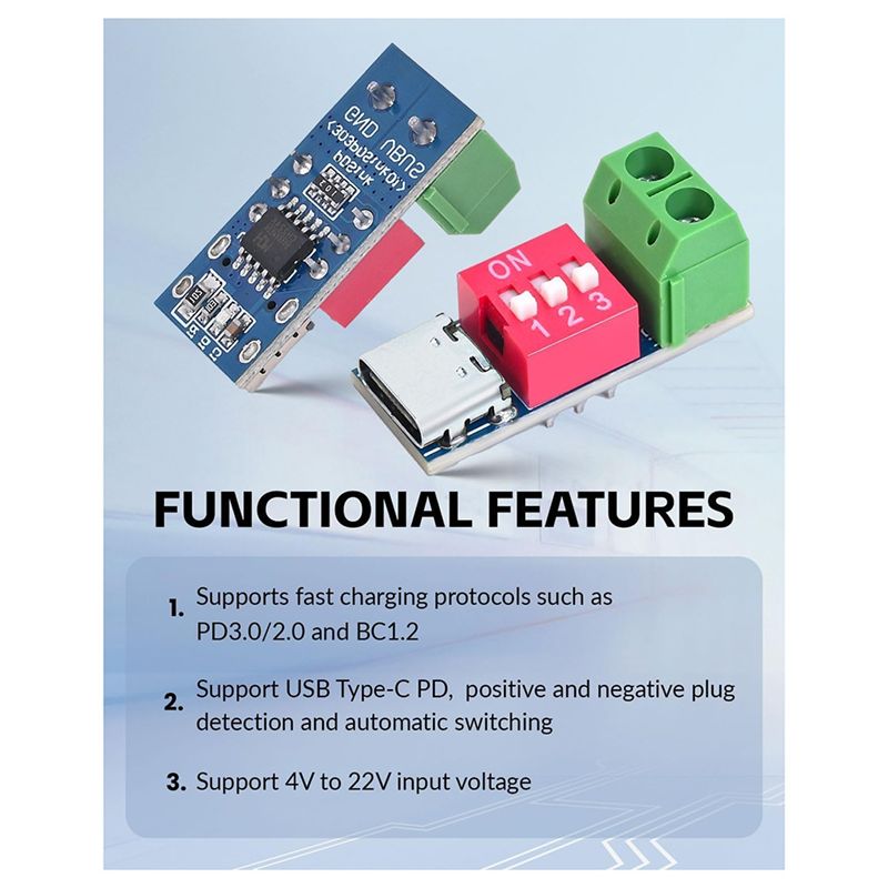 A84X-USB-C PD Trigger Board Mo - Woodworking Qc avaliação e preço